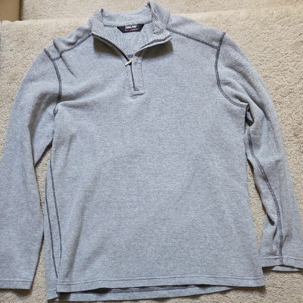 Gray Quarter-Zip Pullover